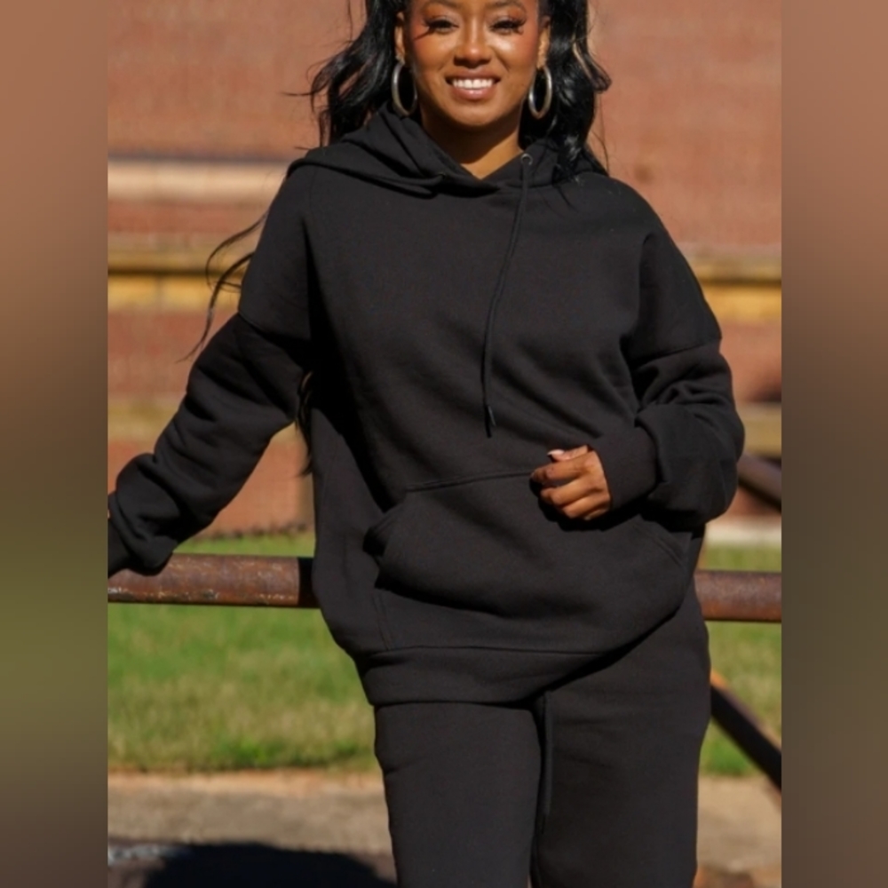 2 Piece Heavy Sweatsuit Joggers/Pullover size Large Unisex - Picture 2 of 5